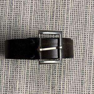 Arrow Dark Brown Leather Belt with Silver Buckle